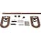 Ekena Millwork Premium Wagon Wheel Horseshoe Barn Door Hardware Set w/ 5' Track for 2 1/4" Doors, Copper Vein GB600155H2WCV - alternate 1